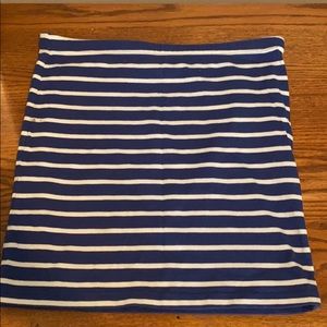 Blue and White Striped Pencil Skirt!